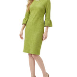 NY Collection Petite 3/4 Sleeve Pearl Detail Dress