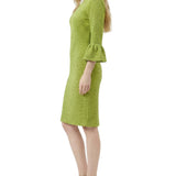 NY Collection Petite 3/4 Sleeve Pearl Detail Dress
