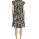 NY Collection Petite Flutter Sleeve Flounced Dress