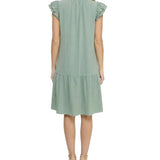 NY Collection Petite Flutter Sleeve Flounced Dress