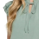 NY Collection Petite Flutter Sleeve Flounced Dress
