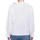 NY Collection Petite Short Sleeve Ruffle Front Blouse