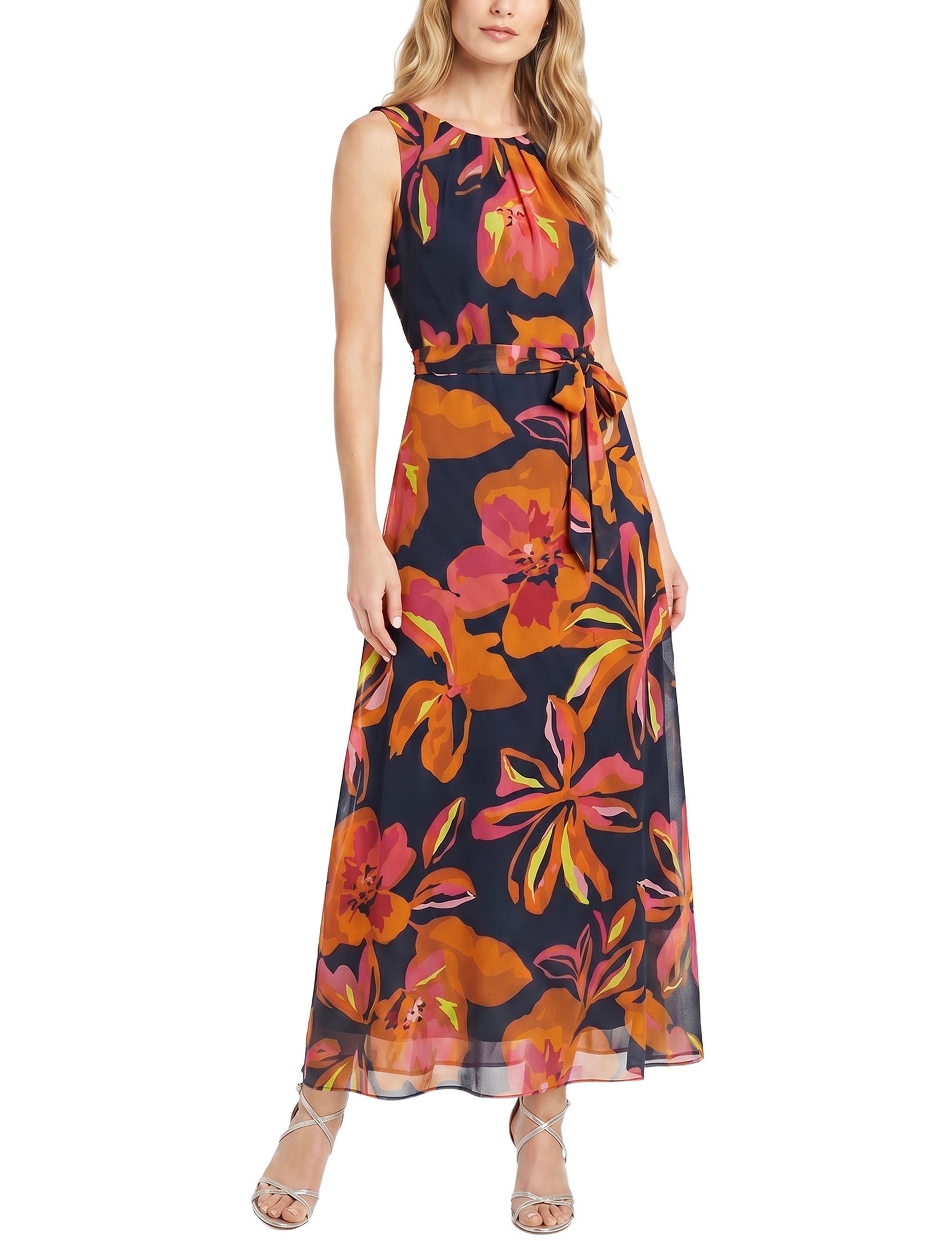 Sleeveless Chiffon Maxi Dress, Petite