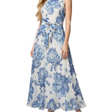 Sleeveless Chiffon Maxi Dress, Petite