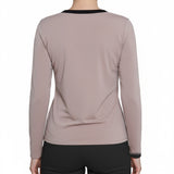 NY Collection Petite Long Sleeve Contrast Detail Top