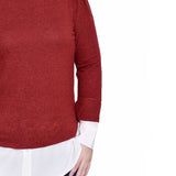 Long Sleeve Two-Fer Top, Petite
