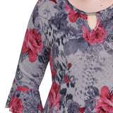 NY Collection Petite 3/4 Bell Sleeve Top With Hardware