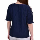 Honeycomb Open Shoulder Tunic - Petite