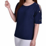 Honeycomb Open Shoulder Tunic - Petite