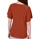 Mesh Flutter Sleeve Knit Top, Petite