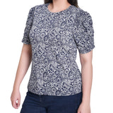 NY Collection Petite Short Sleeve Scoop Neck Top