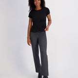 Pin Tuck Tee - Jet Black