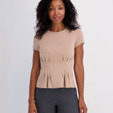 Pin Tuck Tee - Chanterelle