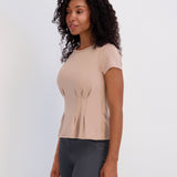 Pin Tuck Tee - Chanterelle