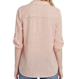 3/4 Sleeve Roll Tab Blouse, Petite