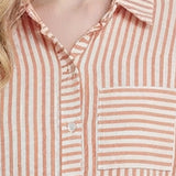 3/4 Sleeve Roll Tab Blouse, Petite