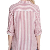 3/4 Sleeve Roll Tab Blouse, Petite