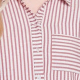 3/4 Sleeve Roll Tab Blouse, Petite