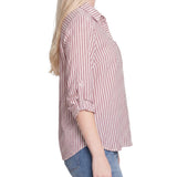 3/4 Sleeve Roll Tab Blouse, Petite