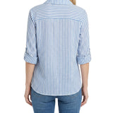 3/4 Sleeve Roll Tab Blouse, Petite