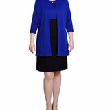 Two-Piece Jacket Dress Set, Petite