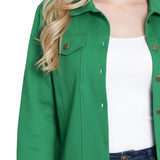 NY Collection Petite Long Sleeve Ponte Cropped Jacket