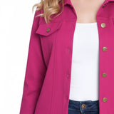 NY Collection Petite Long Sleeve Ponte Cropped Jacket