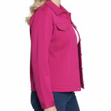 NY Collection Petite Long Sleeve Ponte Cropped Jacket