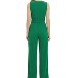 NY Collection Petite Sleeveless Belted Jumpsuit