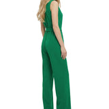 NY Collection Petite Sleeveless Belted Jumpsuit