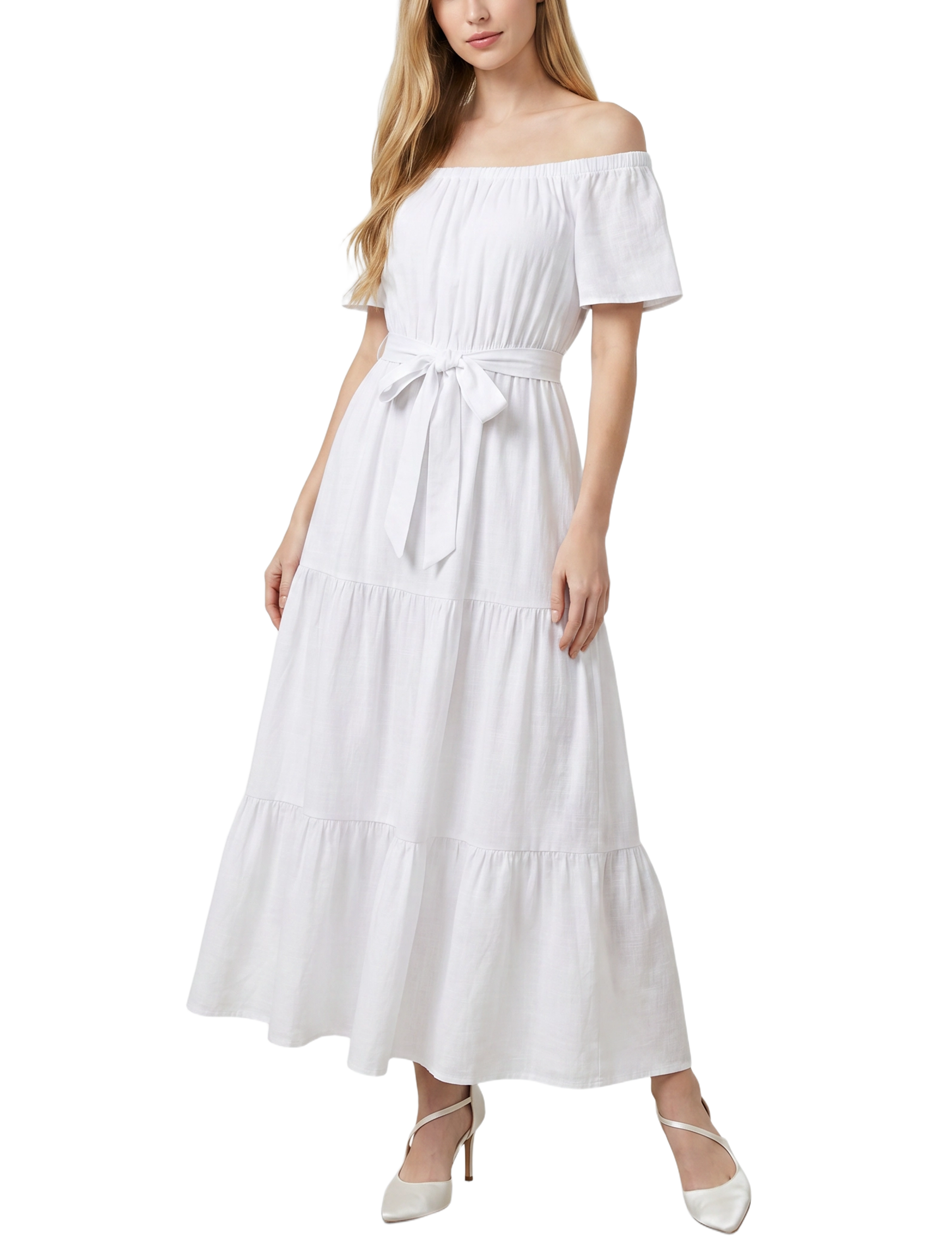 Off The Shoulder Maxi Dress, Petite