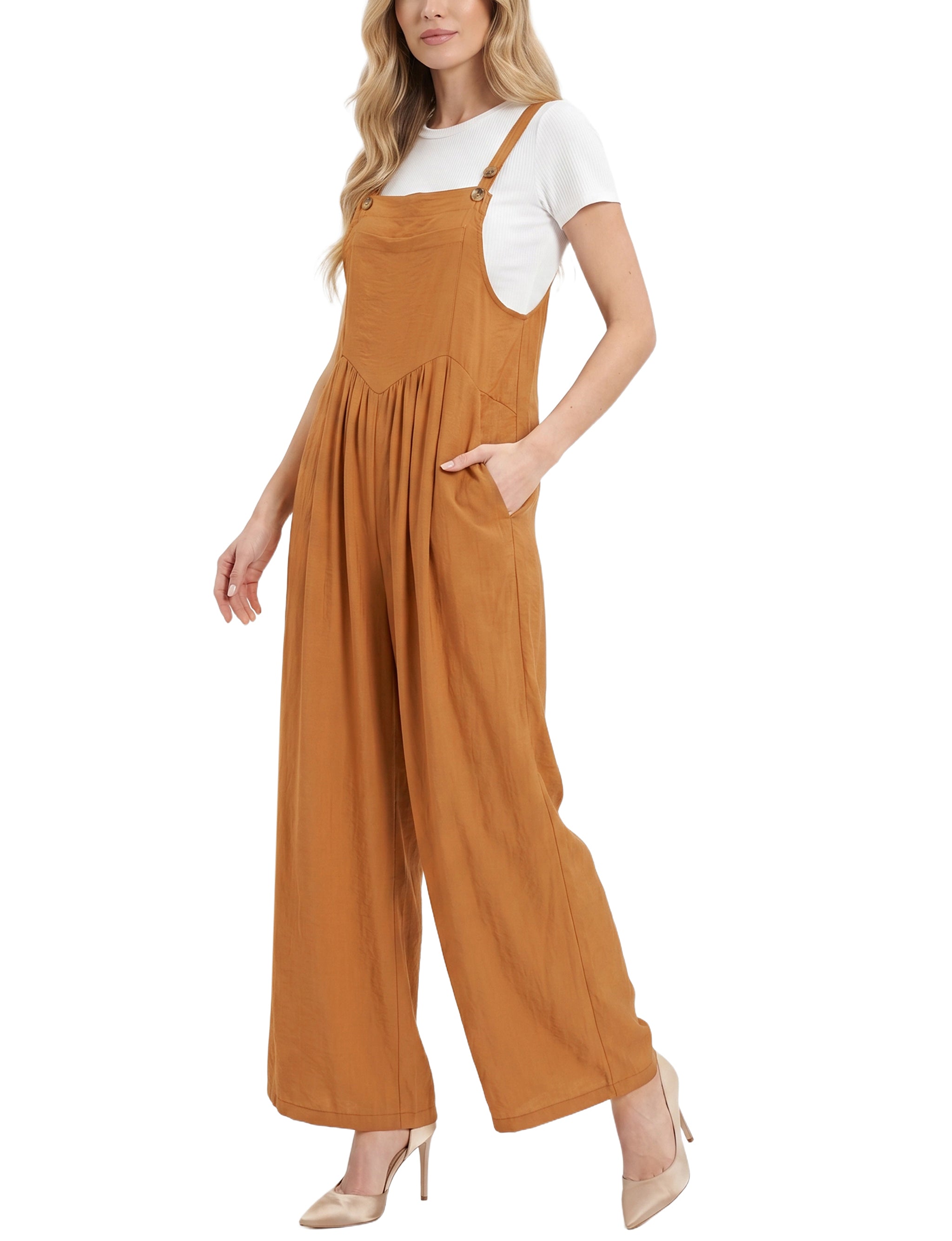 Sleeveless Wide-Leg Jumpsuit, Petite