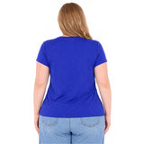 Plus Size V-Neck Front Tie Pullover Top