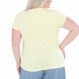 Plus Size V-Neck Front Tie Pullover Top