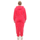 White Mark Women's  2 Piece Velour Tracksuit Set - Plus