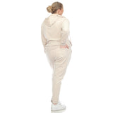 White Mark Women's  2 Piece Velour Tracksuit Set - Plus