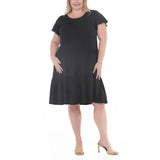 Plus Size Flutter Sleeve Ruffle Tiered Dress