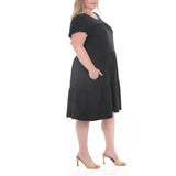 Plus Size Flutter Sleeve Ruffle Tiered Dress