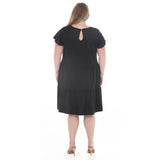 Plus Size Flutter Sleeve Ruffle Tiered Dress