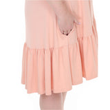Plus Size Button Front Tiered Swing Dress