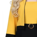 NY Collection Petite 3/4 Sleeve 2 Piece Colorblocked Dress Set