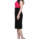 NY Collection Petite 3/4 Sleeve 2 Piece Colorblocked Dress Set