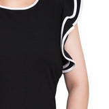 Ruffle Sleeve Dress with Contrast Tipping, Petite