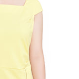 Banana Cap Sleeve Exposed Zipper Dress - Petite