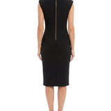 Sleeveless Square Neck Sheath Dress, Petite