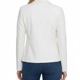 NY Collection Petite Cropped Long Sleeve Crepe Jacket