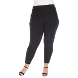 Plus Size Flutter Sleeve Top and Scuba Pants Set - Black - Plus