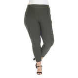 Plus Size Flutter Sleeve Top and Scuba Pants Set - Olive - Plus