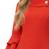 NY Collection Petite 3/4 Sleeve Shawl Collar Dress