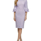 NY Collection Petite 3/4 Sleeve Shawl Collar Dress